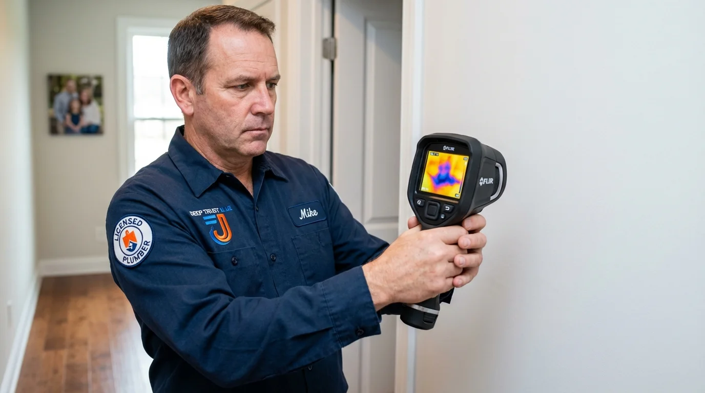 Thermal imaging leak detection by Johns Plumbing LLC in Old Bethpage